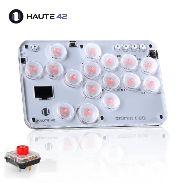 Haute42 아케이드 히트박스 컨트롤러 격투스틱 PC 조이스틱 히트박스 컨트롤러 키보드: PS4/Switch/Steam 아케이드 격투 PC용 - 이미지 2