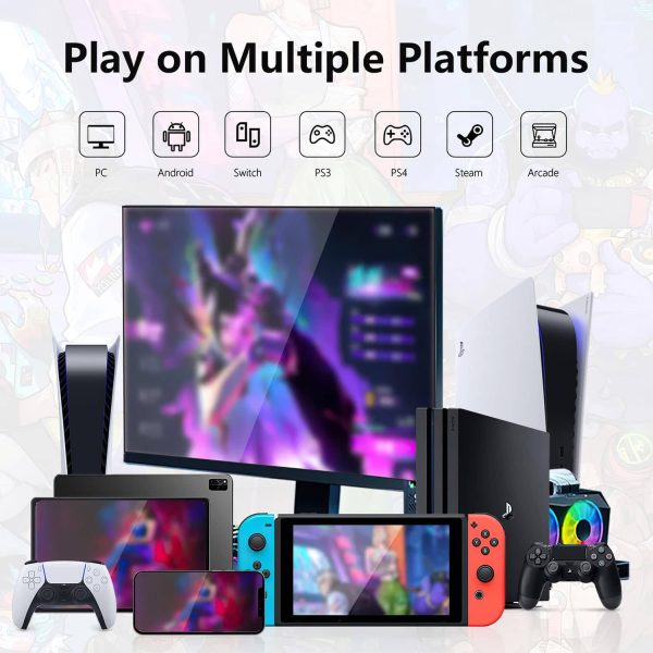 Haute42 T13 히트박스 아케이드 스틱: 13버튼 게이머핑거 터보, RGB, SOCD - PC/Ps3/Ps4/Switch/Steam 게임 키보드용 스트리트 파이터 히트박스 - 이미지 5