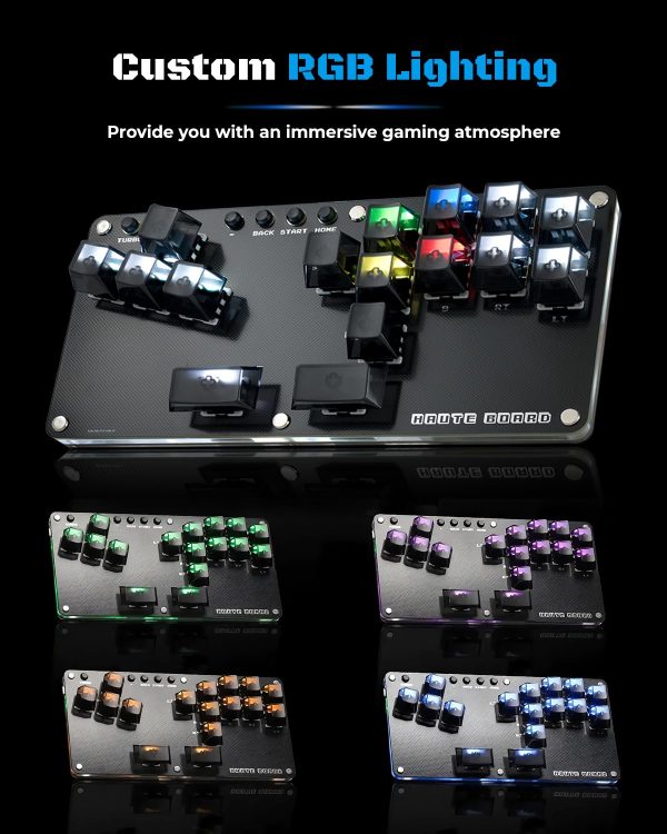 Haute42 B16 Mini Plus 파이트스틱 히트박스 레버리스 컨트롤러 미니 스틱리스 아케이드 스틱 PC/Ps3/Ps4/Switch 아케이드 히트박스 컨트롤러 - 이미지 4